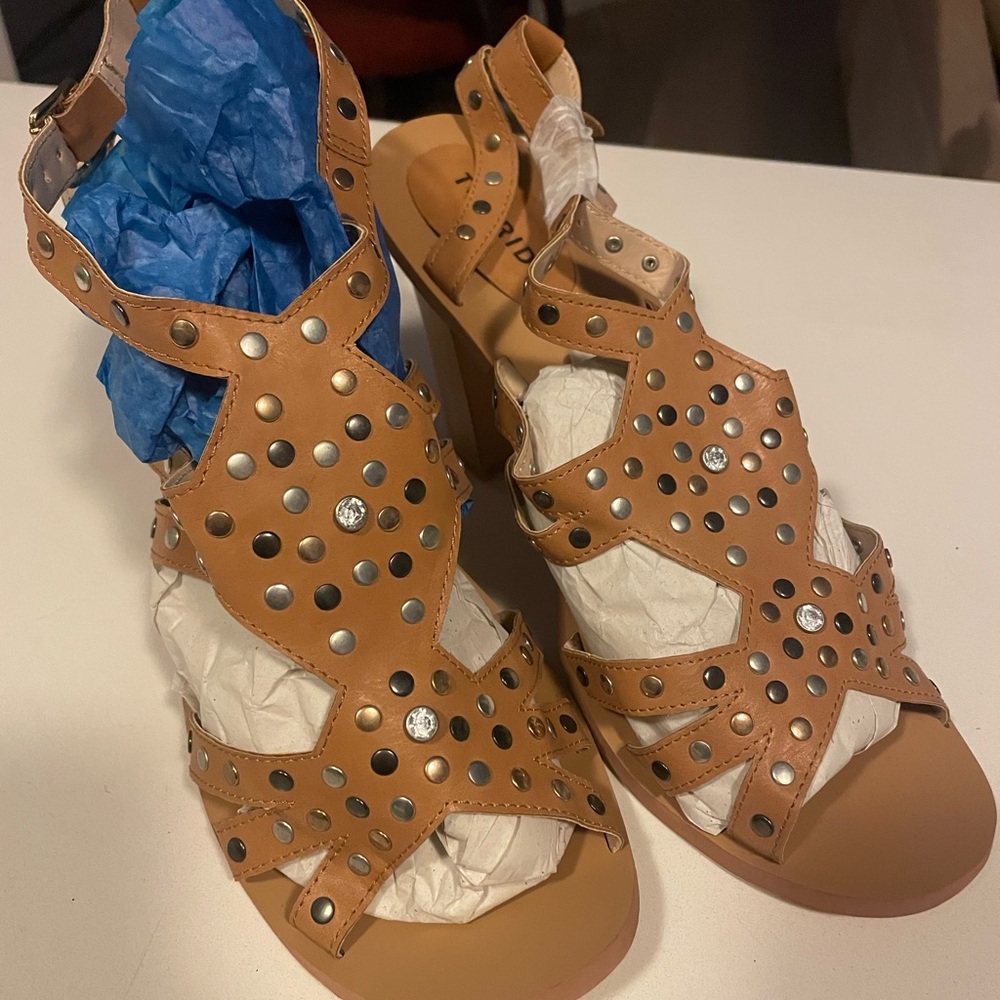 Torrid Tan Gladiator Sandals with Studded Straps